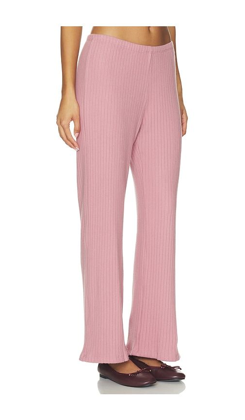 The Sweater Rib Simple Pant in Pink. - size L (also in M, S, XS) - DONNI. - Modalova