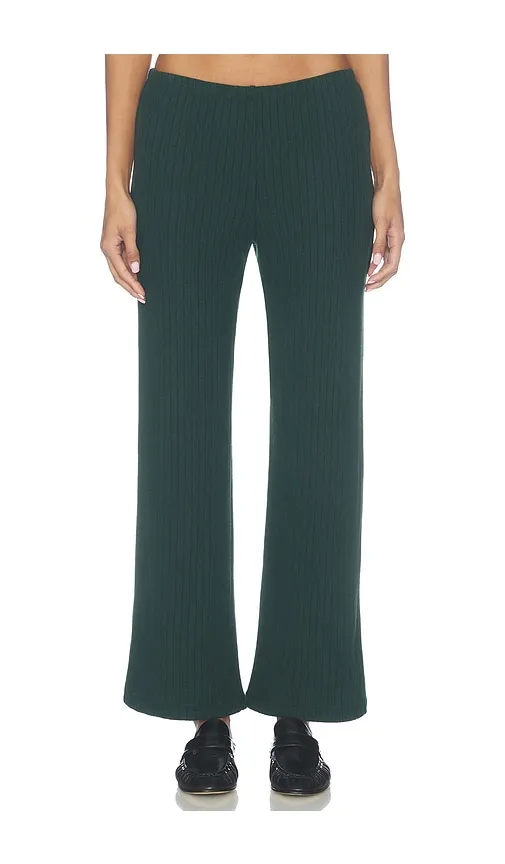The Sweater Rib Simple Pant in Green. - size L (also in M, S, XS, XXS) - DONNI. - Modalova