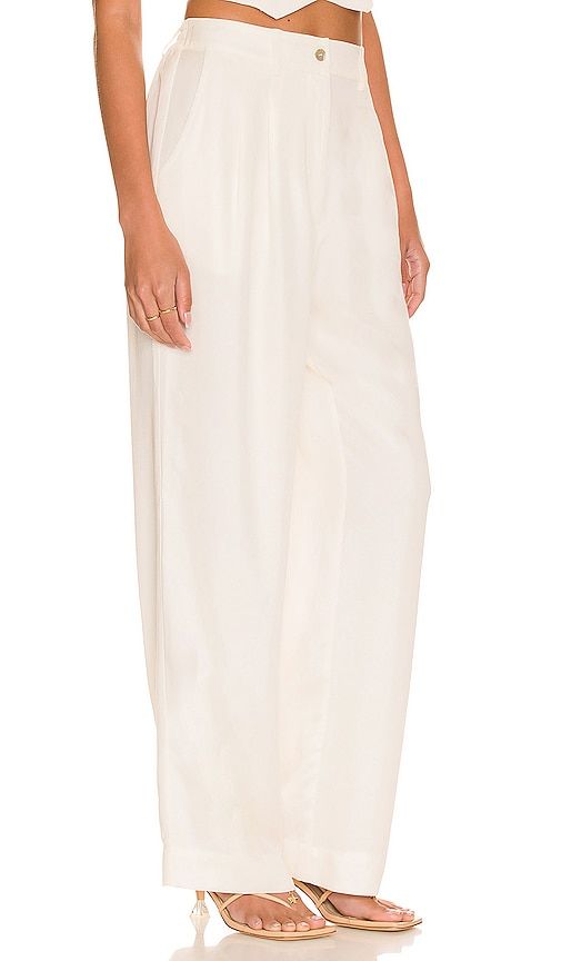 Pleated Trouser in Cream. - size L (also in XL) - DONNI. - Modalova