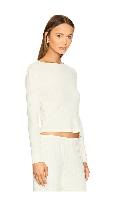 Pointelle Long Sleeve in Cream. - size XXS (also in XS) - DONNI. - Modalova