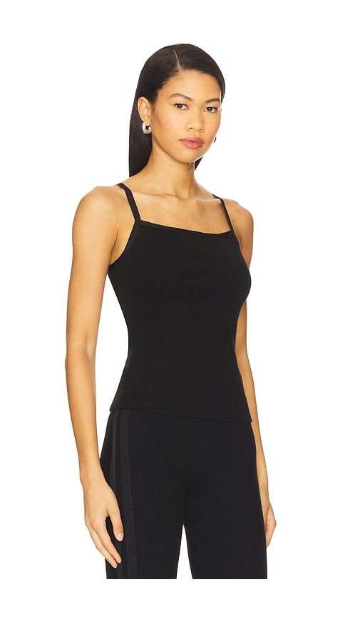 Rib Satin Tank Top in Black. - size S (also in XL) - DONNI. - Modalova