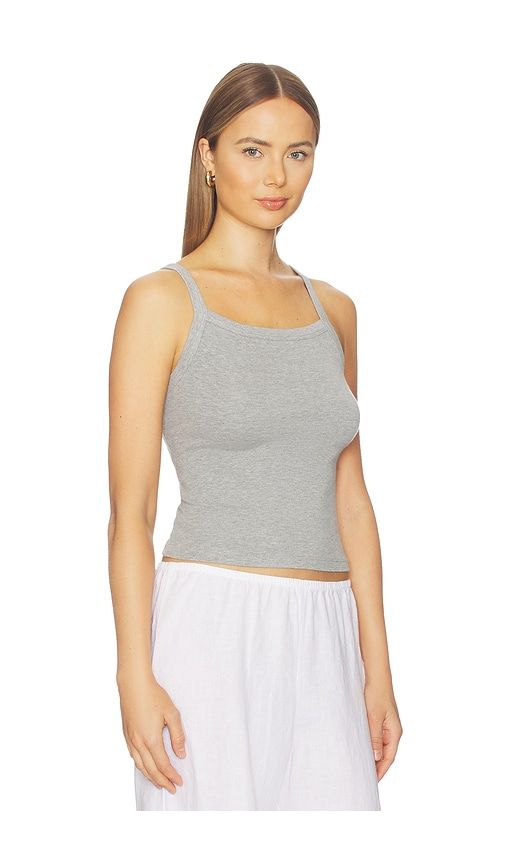 The Baby Rib Square Neck Tank in Light Grey. - size M (also in S) - DONNI. - Modalova