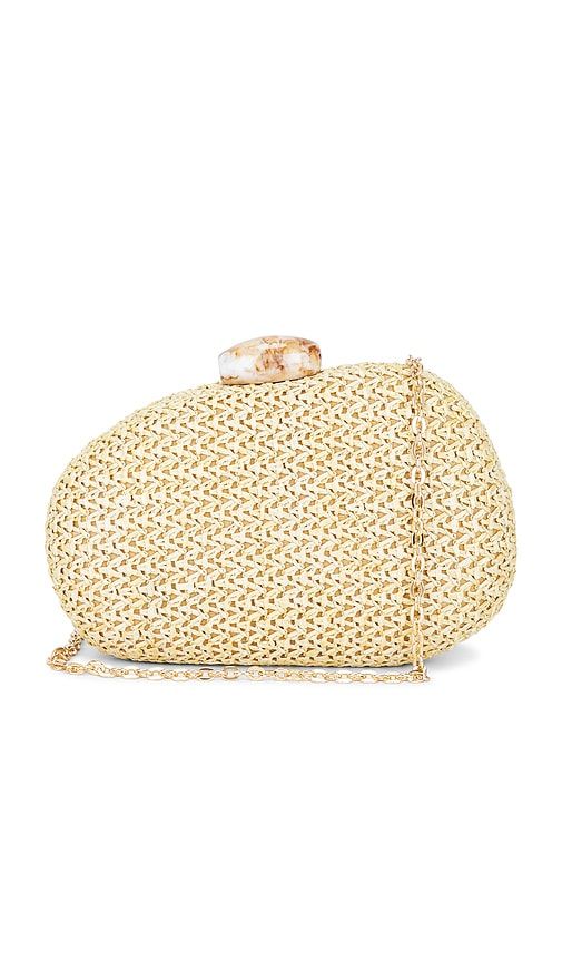 Dionne Raffia Box Clutch in Neutral - Dolce Vita - Modalova