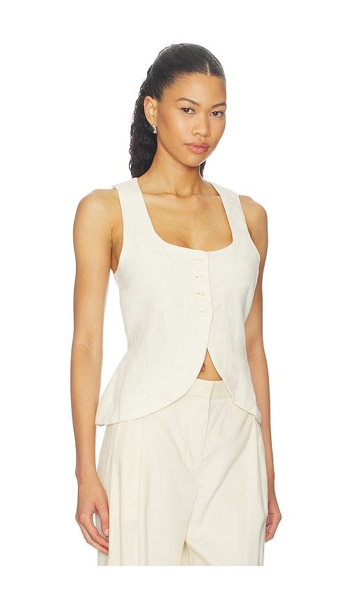 Mona Vest Top in Cream. - size L (also in M, S, XS) - DL1961 - Modalova