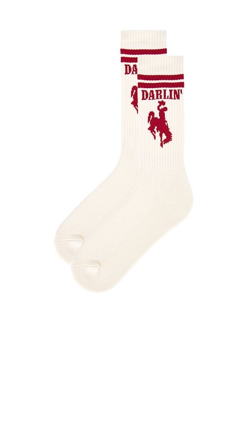 Darlin Roundup Sock in White - Darlin - Modalova