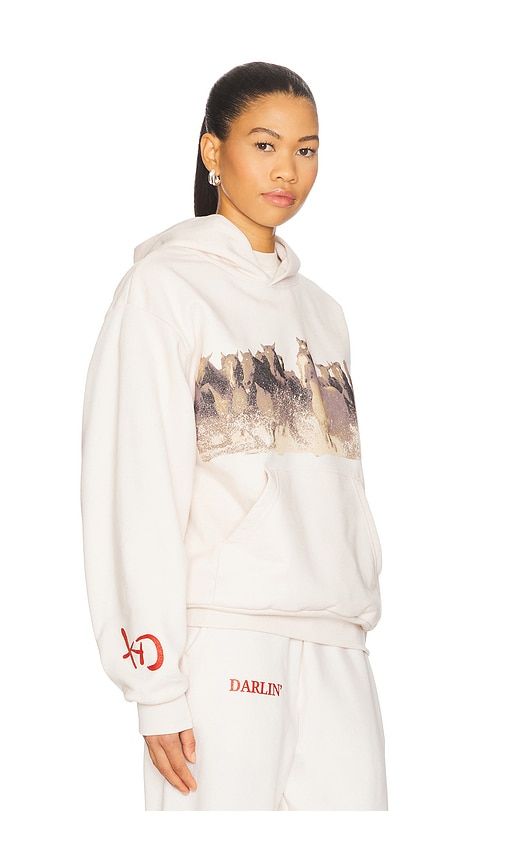 Wild Hoodie in Cream. - size L (also in M, S, XL, XS) - Darlin - Modalova
