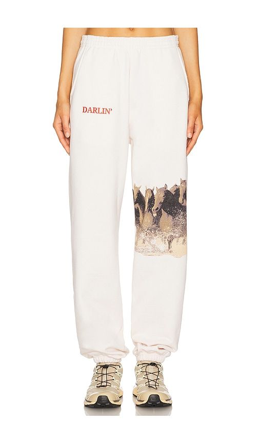 Wild Sweatpant in Cream. - size L (also in M, S, XL, XS) - Darlin - Modalova