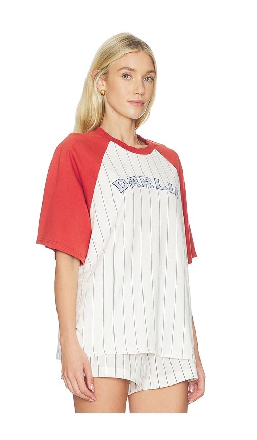 Old Skool Raglan Tee in White. - size L (also in M, XL) - Darlin - Modalova