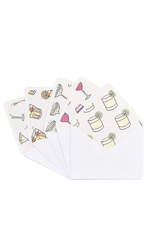 Happy Hour Notecard Set in White - Dear Annabelle - Modalova