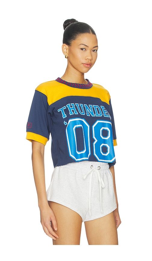 The Gameday Tee in Navy,Mustard. - size L (also in M, S, XS) - DANNIJOPRO - Modalova
