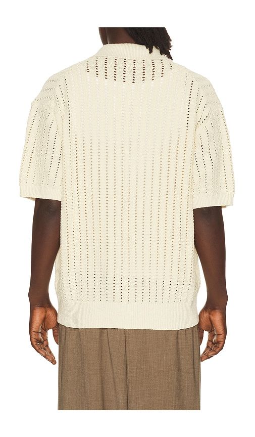 Relaxed Collared Cardigan in White. - size L (also in M) - Dunst - Modalova
