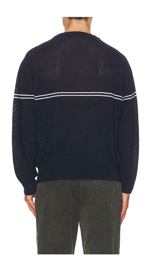 Striped V Neck Striped Sweater in Blue. - size L (also in XL/1X) - Dunst - Modalova
