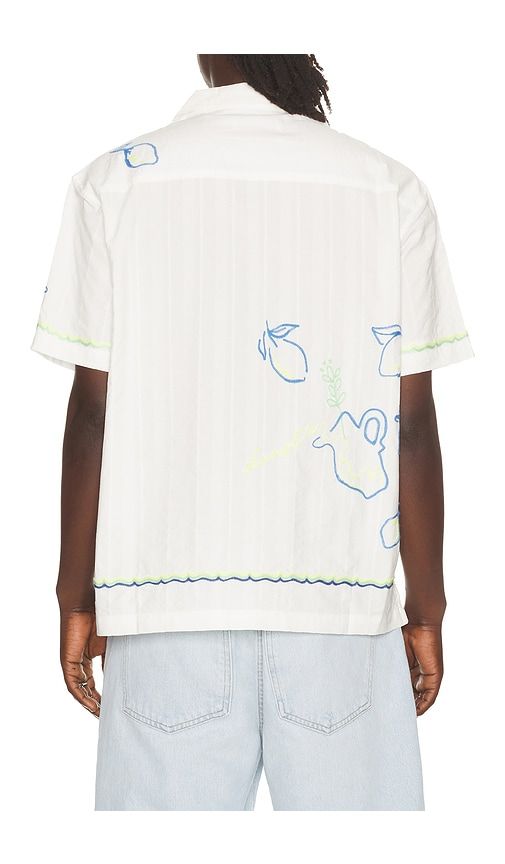 Hand Drawing Open Collared Shirt in White. - size M (also in L, XL) - Dunst - Modalova