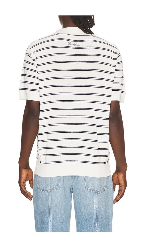 Striped Polo in White. - size L (also in M, XL) - Dunst - Modalova