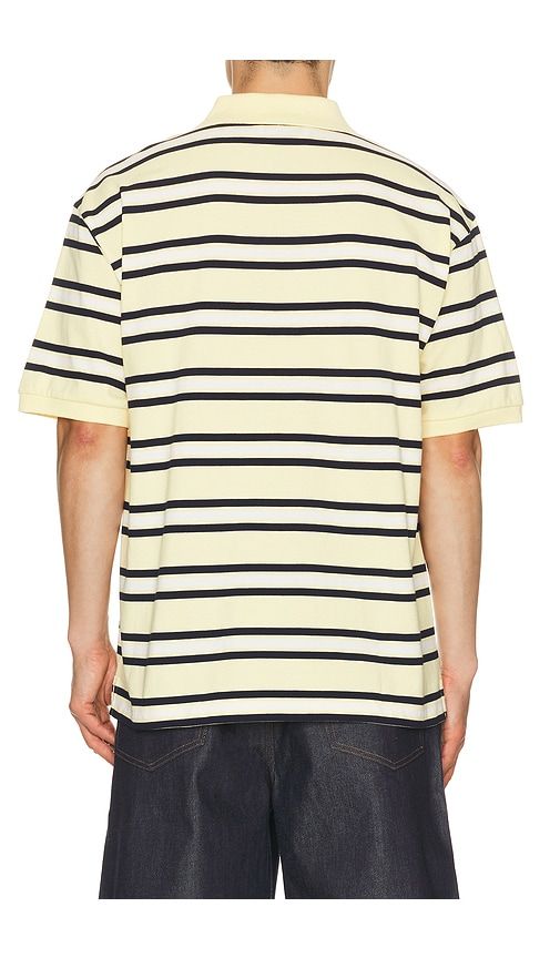 Chunky Striped Polo Shirt in Yellow. - size L (also in M, XL/1X) - Dunst - Modalova