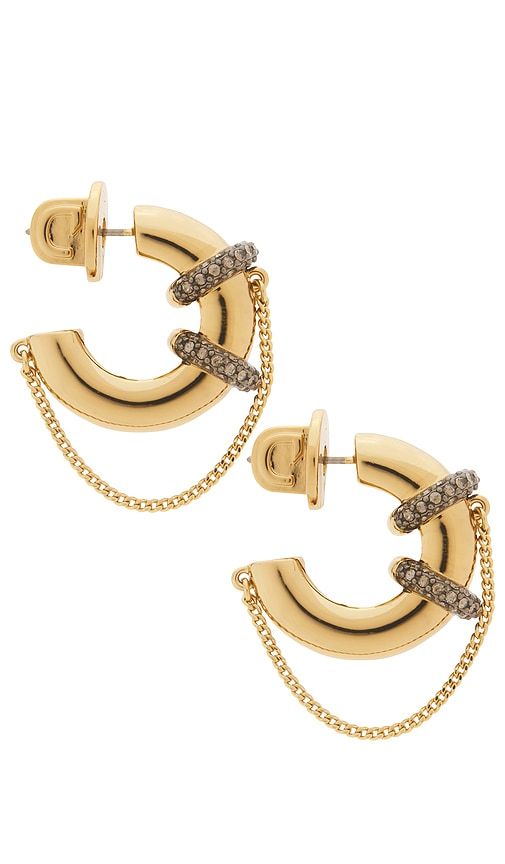 Molly Hoops Earring in Metallic Gold - Demarson - Modalova