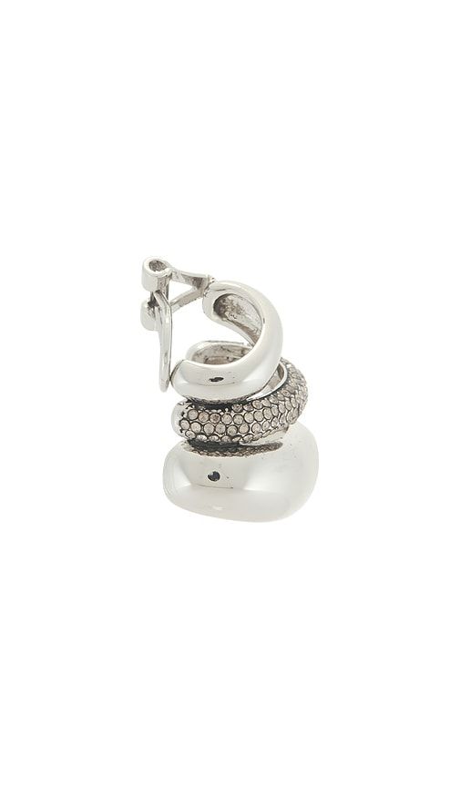 Alexa Trio Ear Cuff in Metallic Silver - Demarson - Modalova