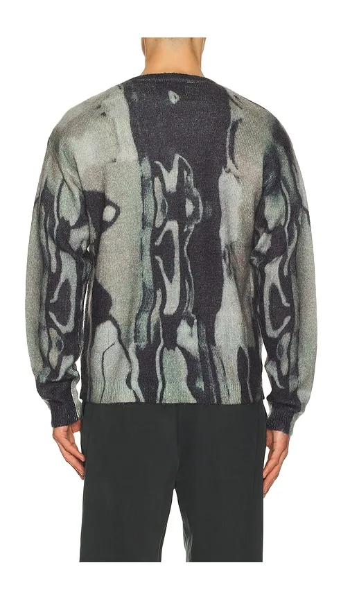 Marble Mohair Knit Cardigan in Grey. - size L (also in S, XL/1X) - Deva States - Modalova