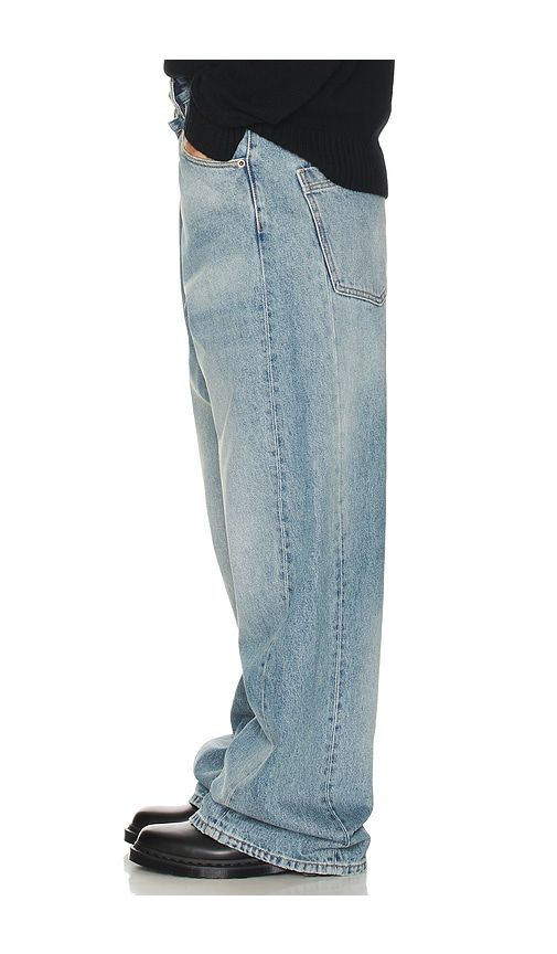 Ined Fold Over Denim Pants in Blue. - size 30 (also in 31) - DARKPARK - Modalova