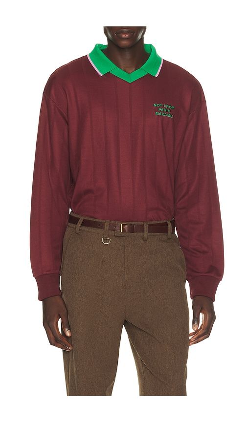 Slogan Long Sleeve Polo in . - size S (also in M, L, XL/1X, XXL/2X) - DrÃ´le De Monsieur - Modalova