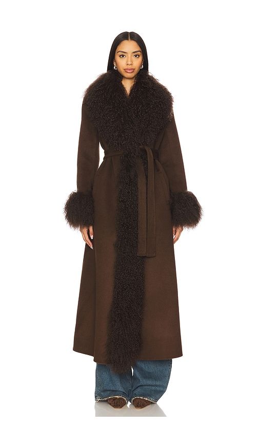 Lola Coat in Chocolate. - size L (also in M, XS) - Ducie - Modalova