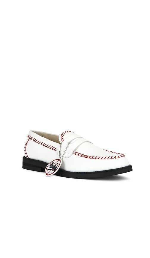 Wilde Dexter Baseball Penny Loafer in White. - size 10 (also in 12, 8, 9) - Duke + Dexter - Modalova