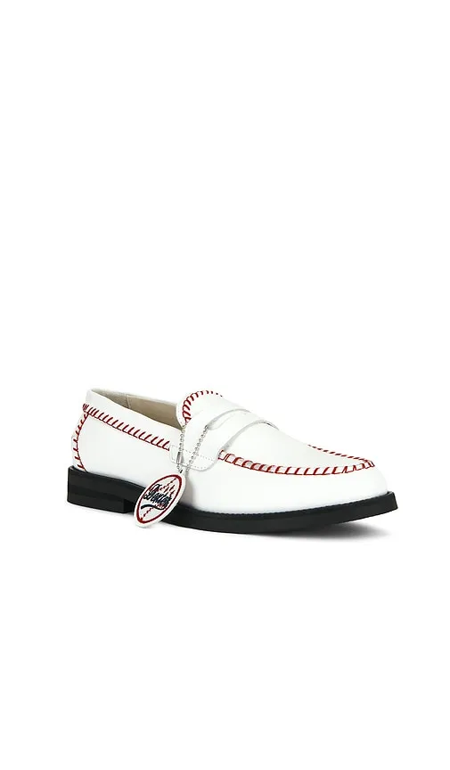 Wilde Dexter Baseball Penny Loafer in White. - size 12 (also in 8, 9) - Duke + Dexter - Modalova