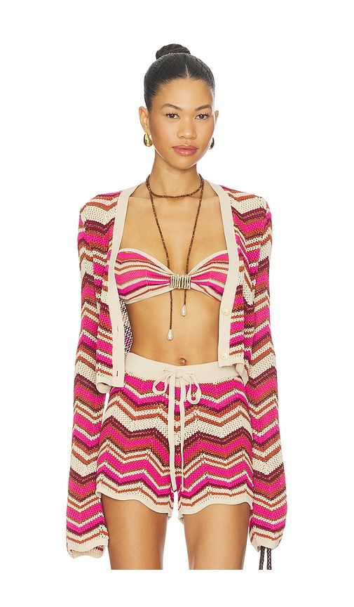 Stella Cardigan in Fuchsia. - size L (also in XL, XS) - DEVON WINDSOR - Modalova