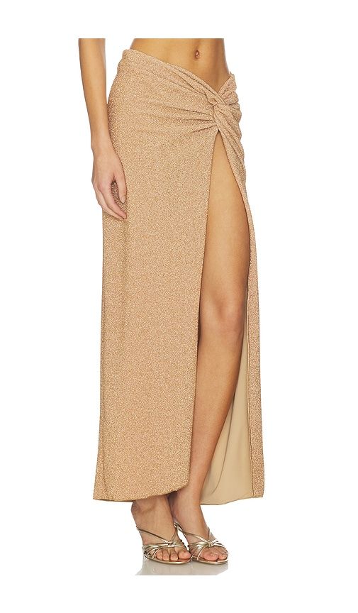 Gwen Skirt in Metallic Gold. - size M-L (also in XS-S) - DEVON WINDSOR - Modalova