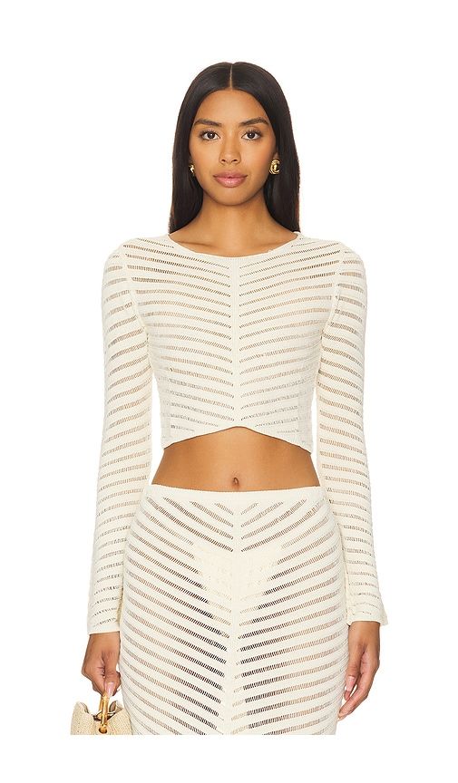 Raya Top in Cream. - size L (also in M, S, XS) - DEVON WINDSOR - Modalova