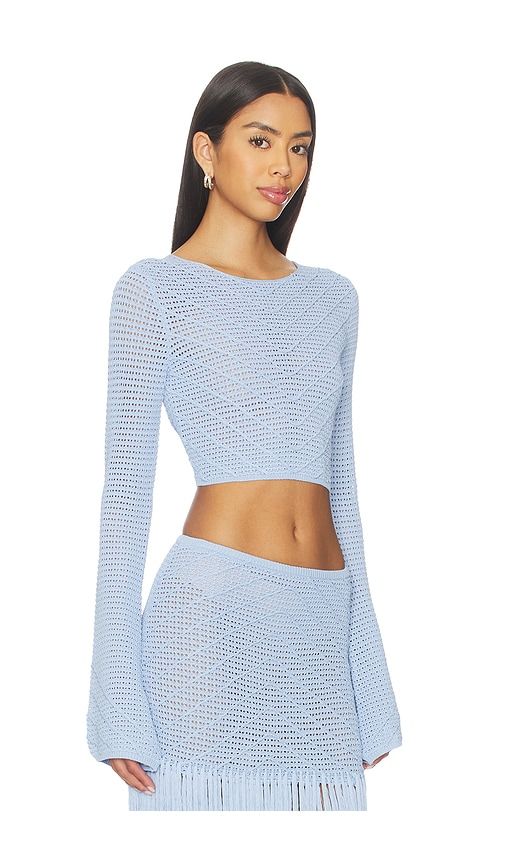 Erin Longsleeve Top in Baby Blue. - size M (also in XS) - DEVON WINDSOR - Modalova