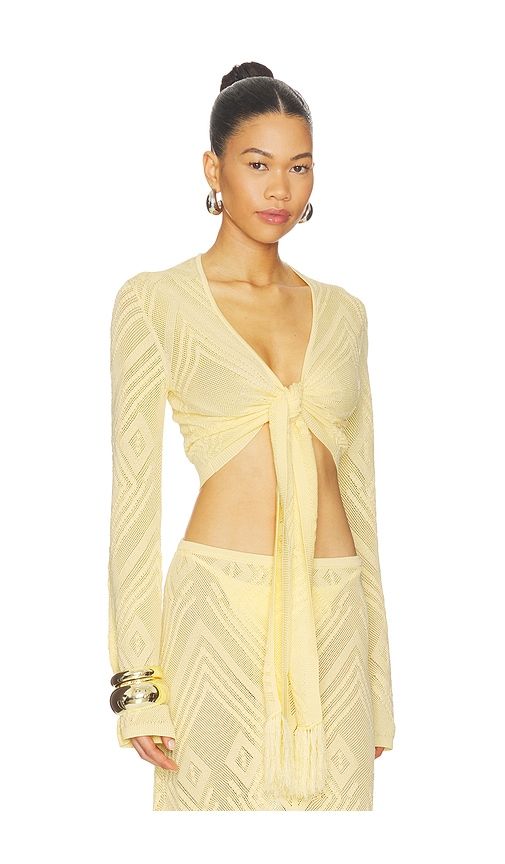 Vale Top in Yellow. - size L (also in M, S, XL, XS) - DEVON WINDSOR - Modalova