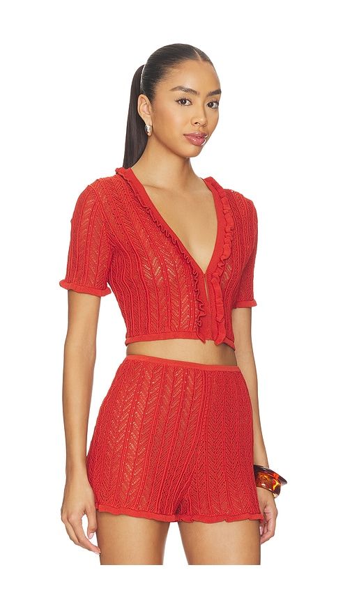 Charlene Top in Brick. - size L (also in M, S, XL, XS) - DEVON WINDSOR - Modalova