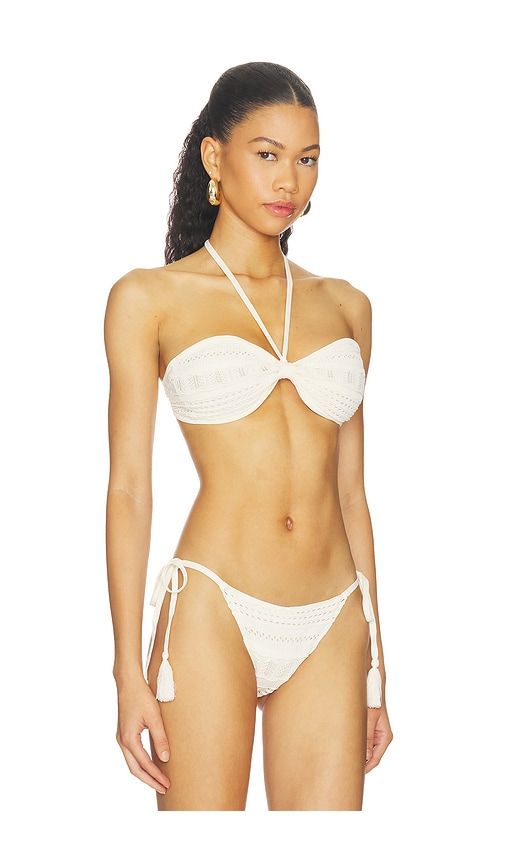 Vana Bikini Top in Cream. - size L (also in M, S, XL, XS) - DEVON WINDSOR - Modalova