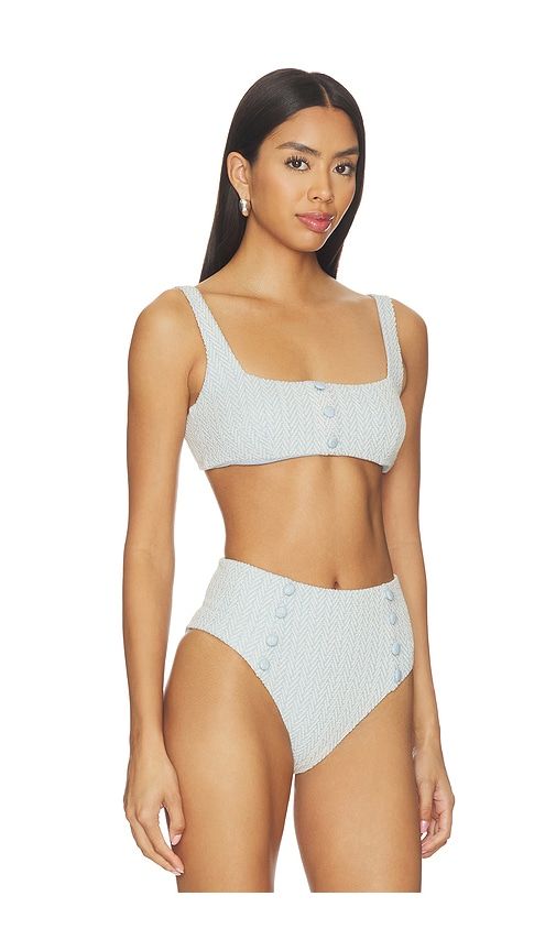 Mya Bikini Top in Baby Blue. - size L (also in M, S, XS) - DEVON WINDSOR - Modalova
