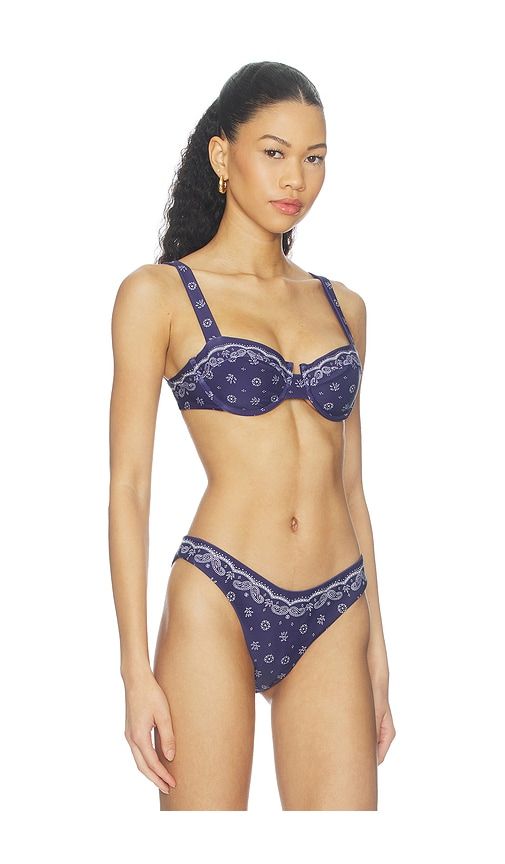 Lara Bikini Top in Navy. - size M (also in S, XS) - DEVON WINDSOR - Modalova