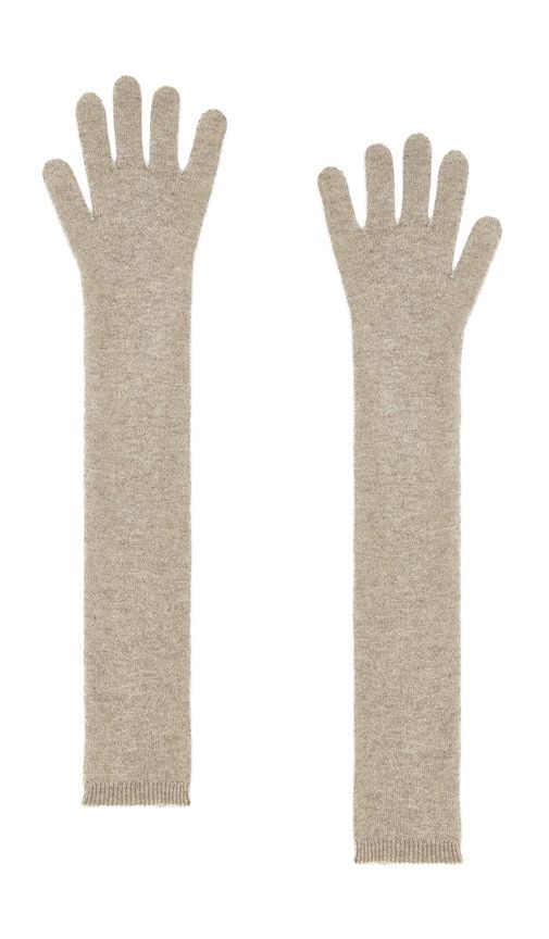 EAVES Mariana Knit Gloves in Taupe - EAVES - Modalova