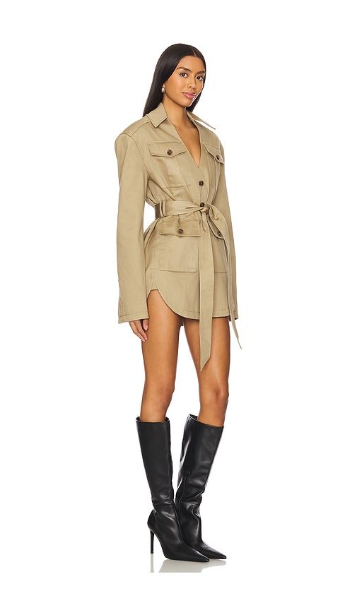 Lumi Mini Dress in Tan. - size L (also in M, S) - EAVES - Modalova