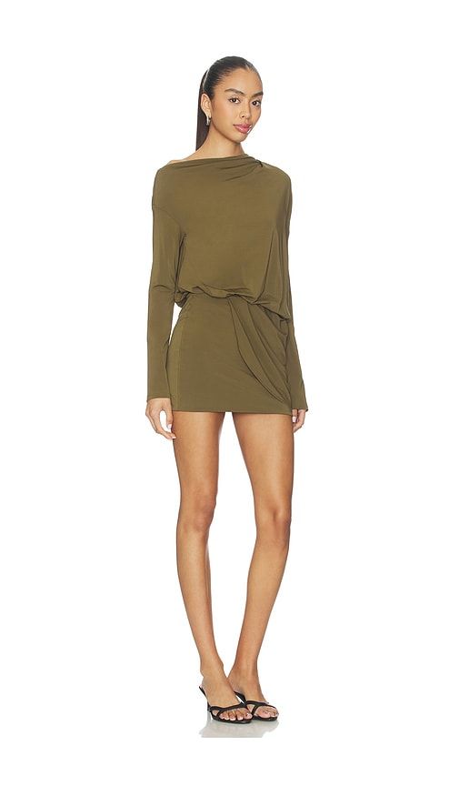 Desi Mini Dress in Olive. - size L (also in M, S, XL, XS, XXS) - EAVES - Modalova