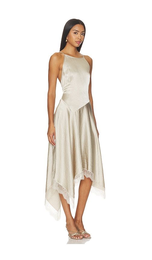 Mela Midi Dress in Taupe. - size L (also in M, S, XL, XS) - EAVES - Modalova