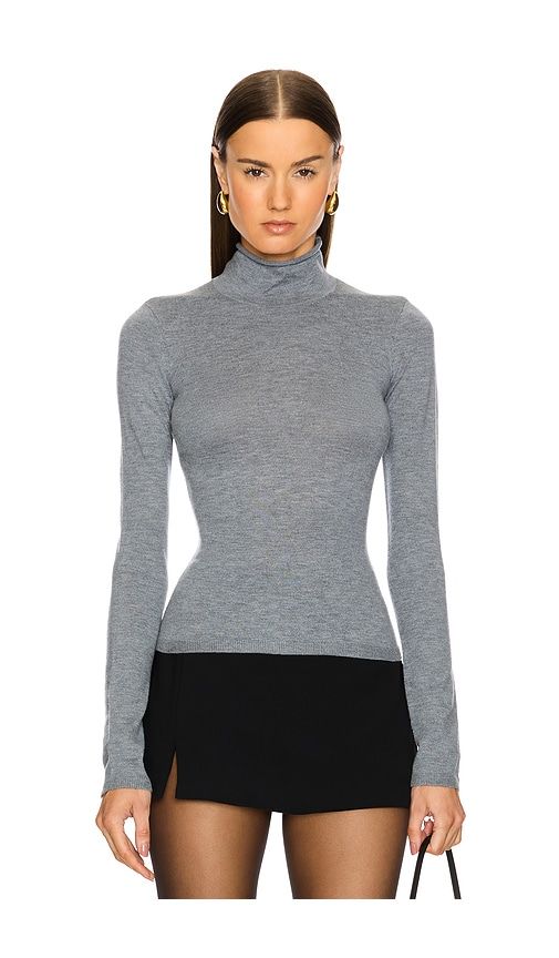 Maxine Turtleneck Sweater in Grey. - size L (also in M, XL) - EAVES - Modalova