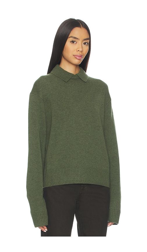 Oaklee Collared Sweater in Green. - size L (also in M, S, XL, XS, XXS) - EAVES - Modalova