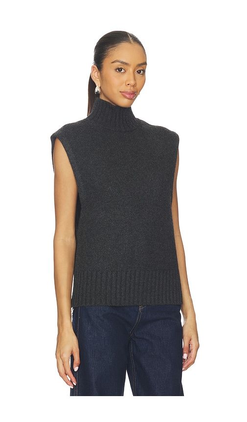 Lynnda Knit Mock Neck Shell in Grey. - size L (also in M, S, XL, XS) - EAVES - Modalova