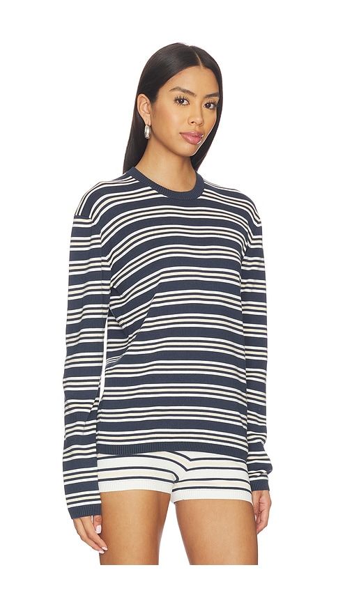 Cydnee Striped Oversized Sweater in Navy,White. - size L (also in M, S, XL, XS, XXS) - EAVES - Modalova