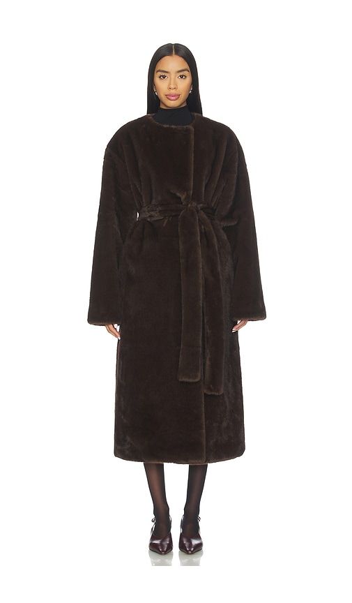 Dagna Coat in Brown. - size L (also in M, XL) - EAVES - Modalova