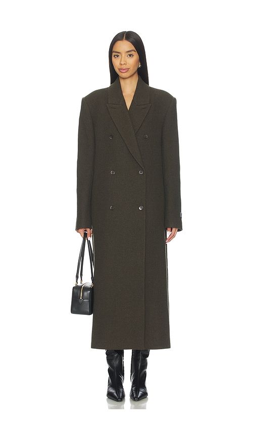 Sif Manteco Wool Coat in Green. - size XS (also in XXS) - EAVES - Modalova