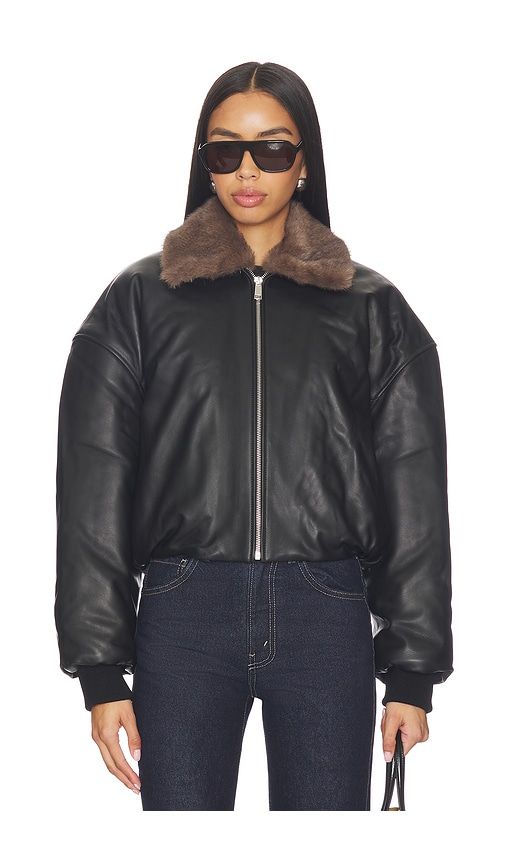 Norna Leather Bomber Jacket in . - size XL (also in XS, XXS) - EAVES - Modalova