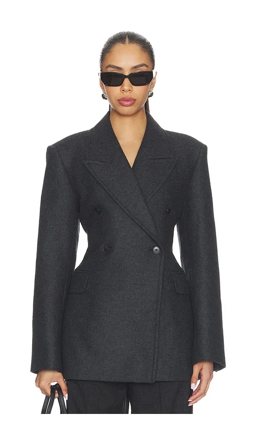 Hulda Wool Flannel Blazer in . - size XL (also in XXS) - EAVES - Modalova