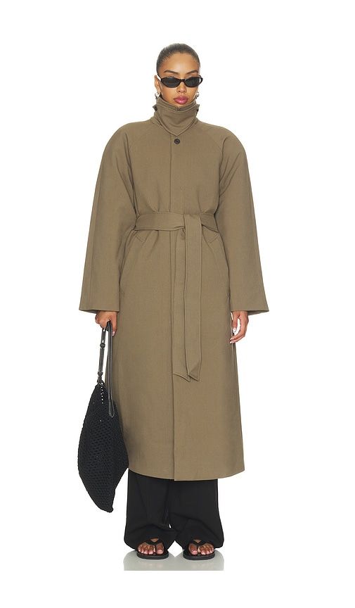 Keldan Classic Suiting Trench Coat in Brown. - size L (also in M, S, XL, XS, XXS) - EAVES - Modalova