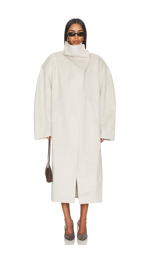 Nora Wool Coat in Beige. - size L/XL (also in S/M, XXS/XS) - EAVES - Modalova